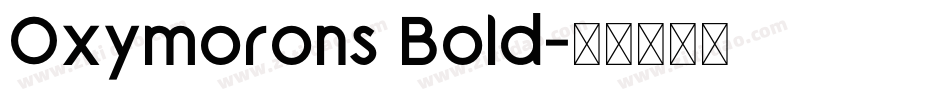 Oxymorons Bold字体转换